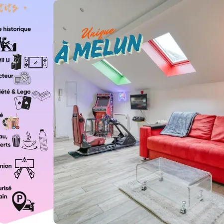 Loft Premium - Retro Gaming & Cinema - Centre * Melun